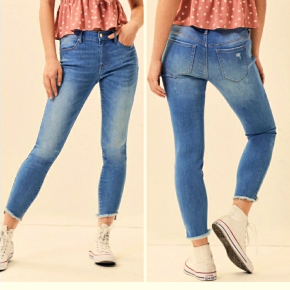 Pacsun raw hem high waisted ankle jegging jeans size 28 27” inseam